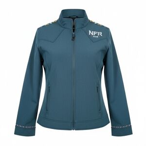 Women's NFR Teal Jacket with Embellishments